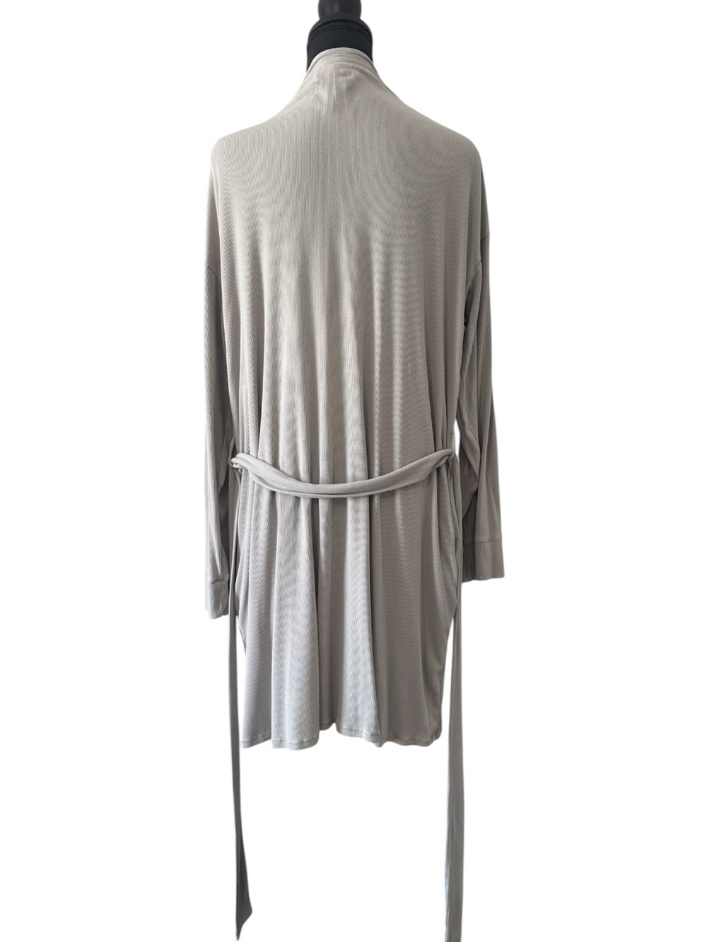 SKIMS Soft Lounge Ribbed Robe Light Heather Grey XL - Picture 5 of 7